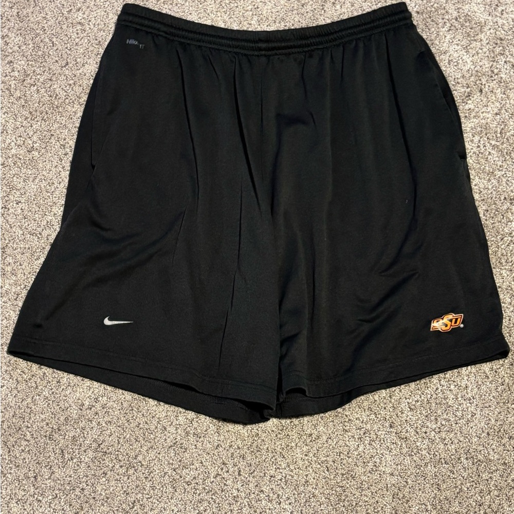 Nike Black Athletic Men's Shorts with OSU Oklahoma State Logo